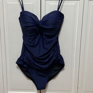 One piece navy blue swimsuit